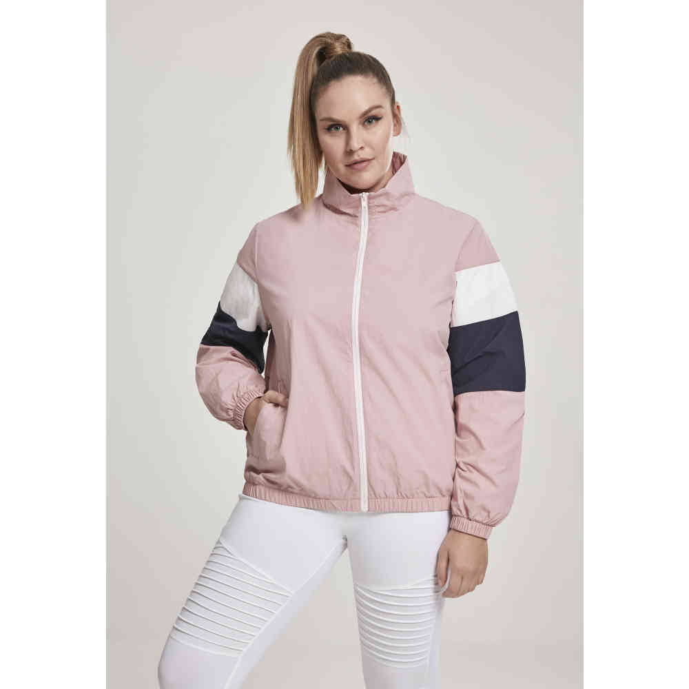 Urban Classics - 3Tone Crinkle Track jacket - Pink